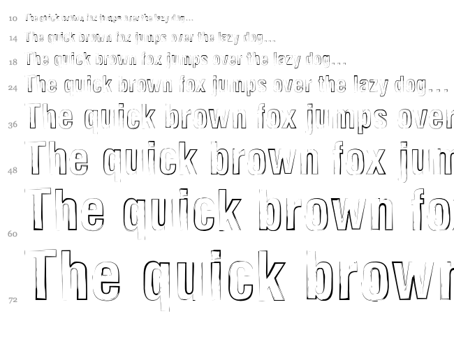 Newside FP font waterfall